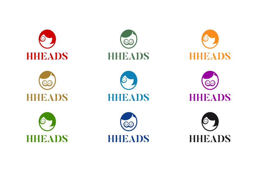 Farbvariationen des Logos HHEADS