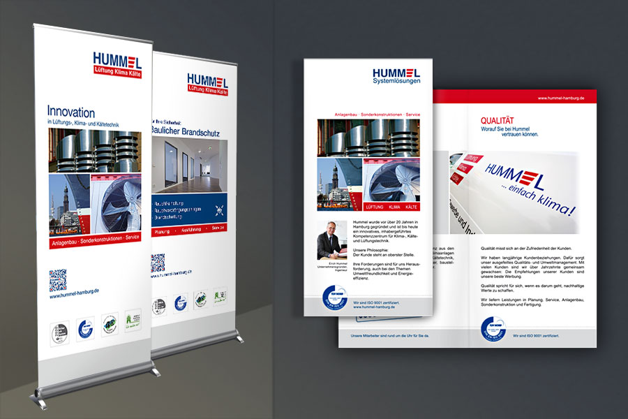 Erstellung von Folder und Rollup der Hummel Systemlösungen GmbH & Co. KG