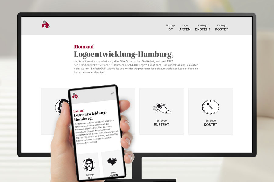 Internsetseite www.logoentwicklung-hamburg.de